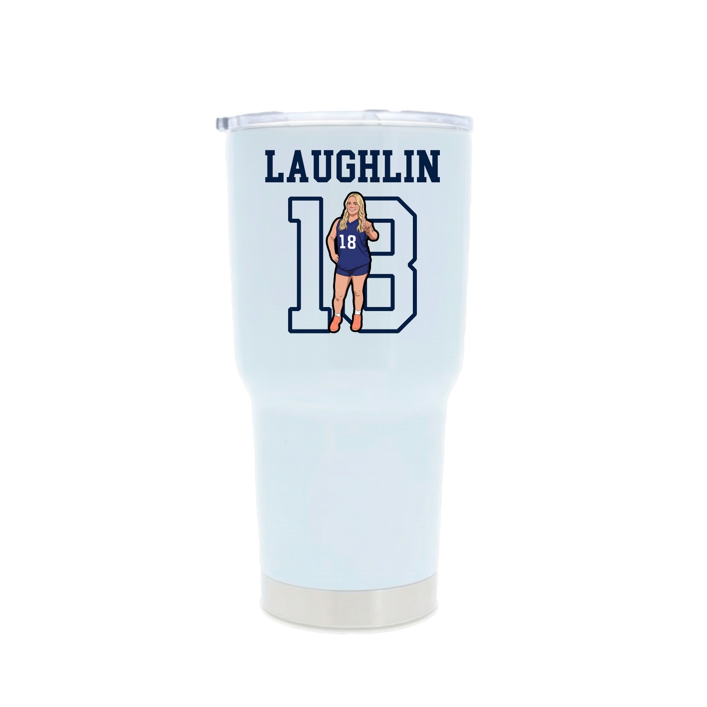 30oz Stainless Steel Tumbler — Shirsey in White