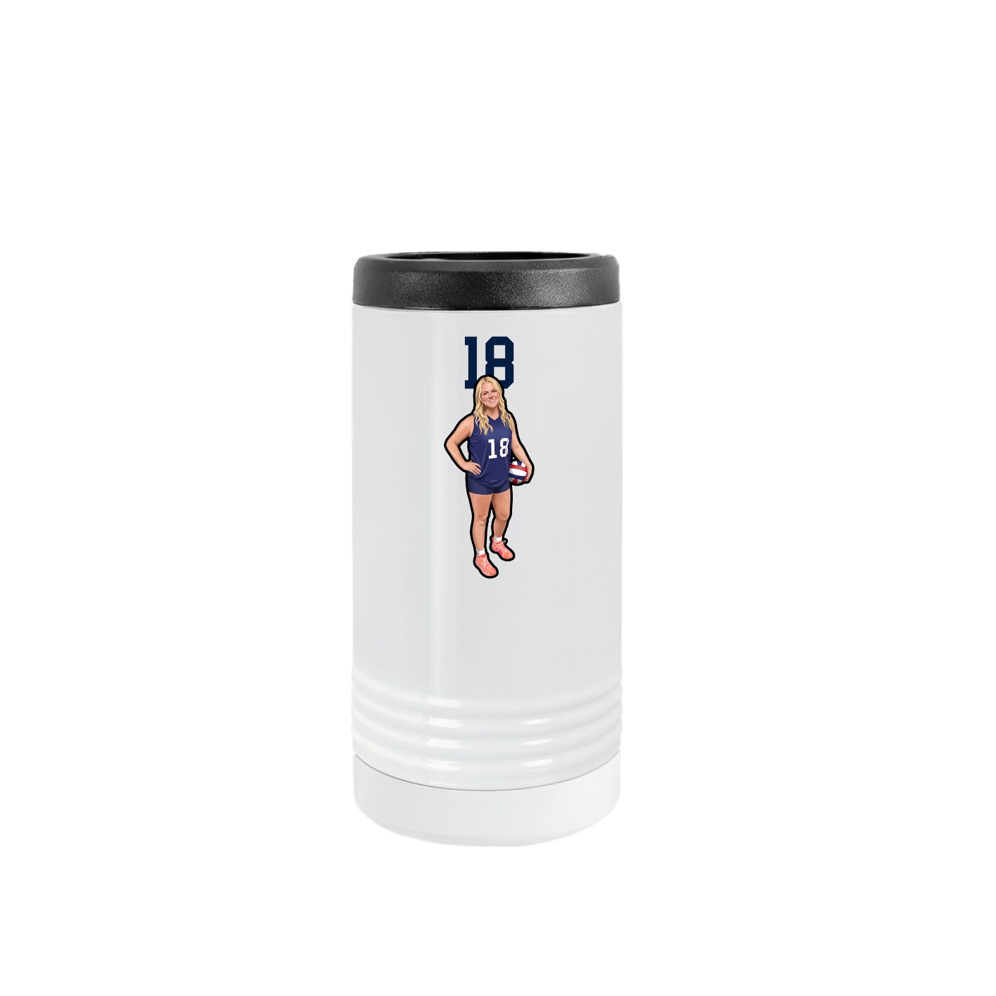 Slim Beverage Holder — Number Top in White