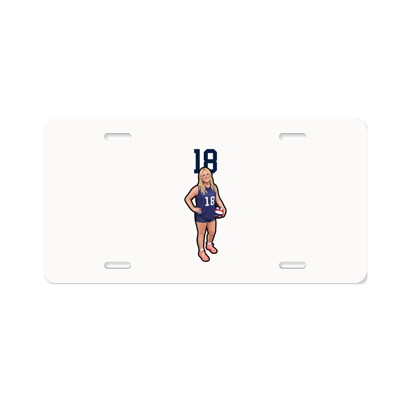 License Plate — Number Top in Classic