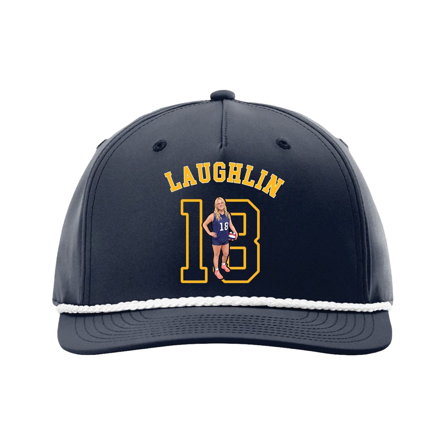 Five-Panel Classic Rope Cap — Shirsey Arch in Navy