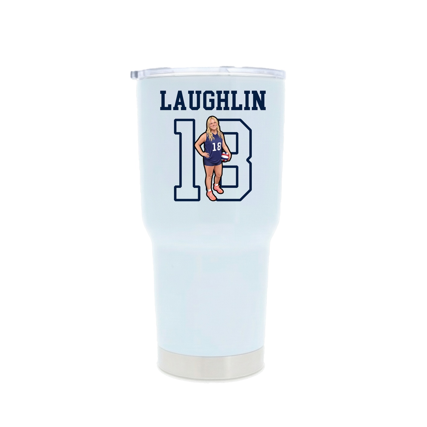 30oz Stainless Steel Tumbler — Shirsey in White