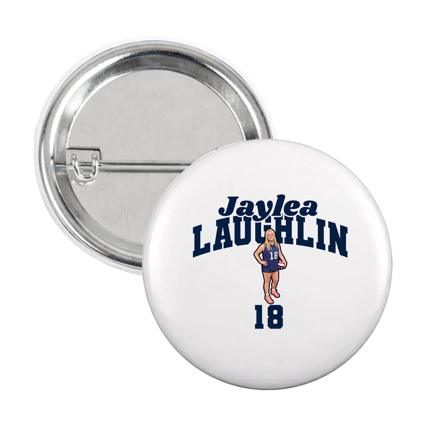 Game Day Button — Signature Arch in White