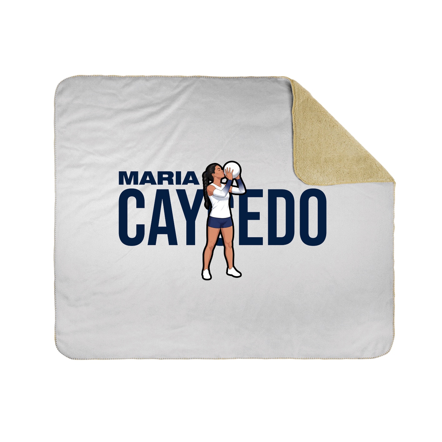 Throw Blanket — Player Name in White