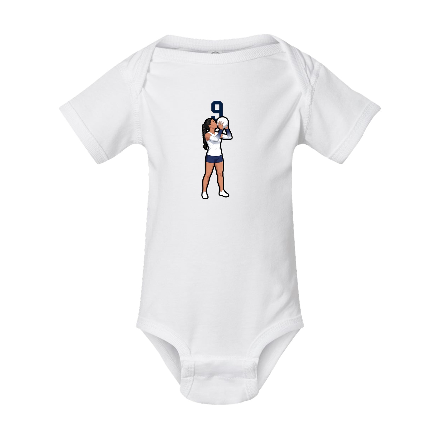 Baby Onesie — Number Top in White
