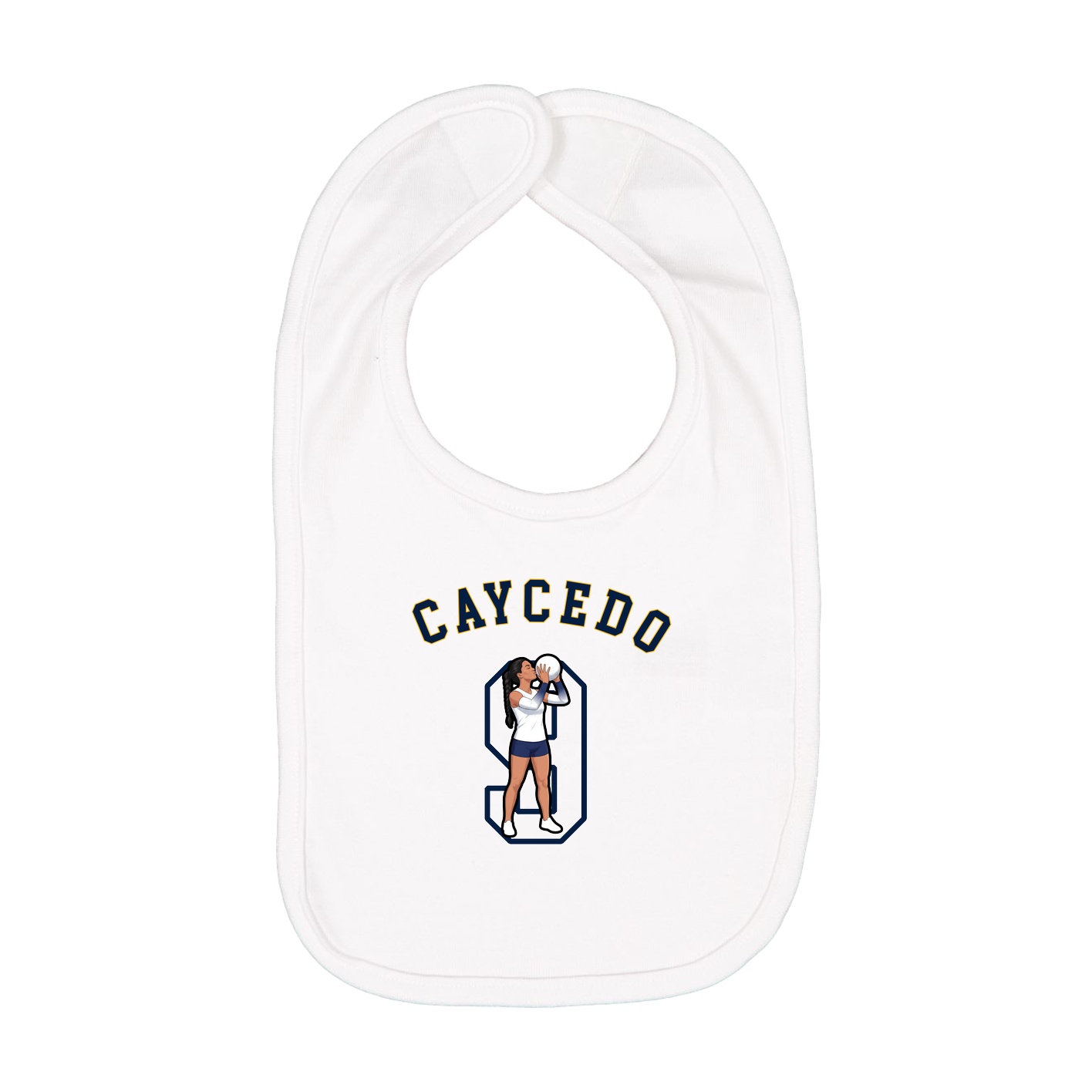 Infant Bib — Shirsey Arch in White
