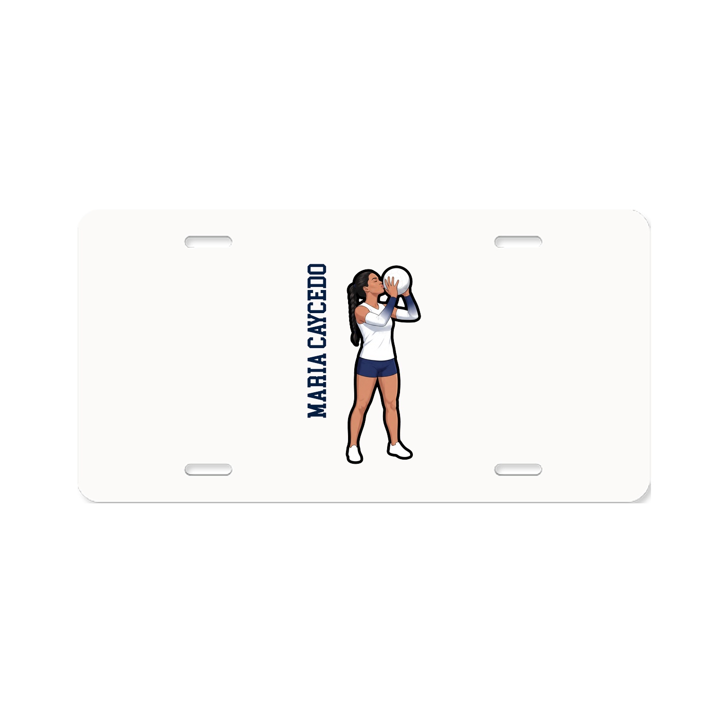 License Plate — Name Vertical in Classic