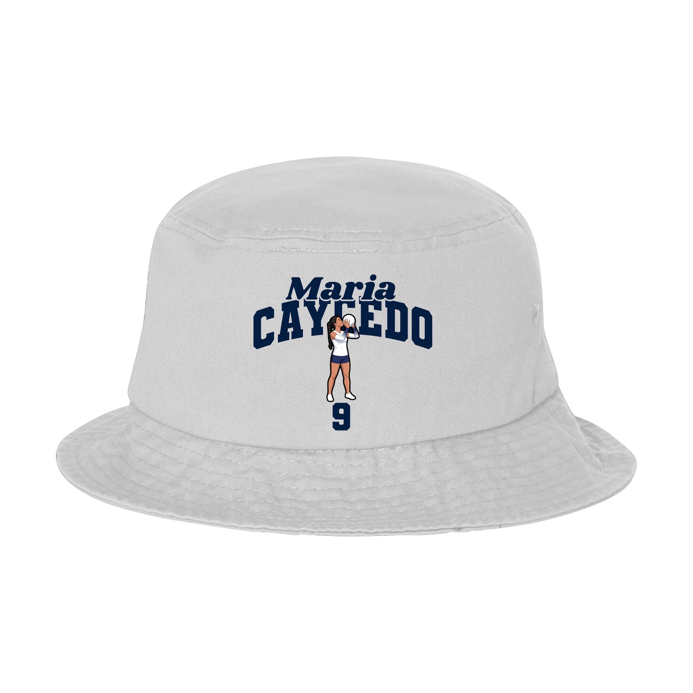 Bucket Cap — Signature Arch in White