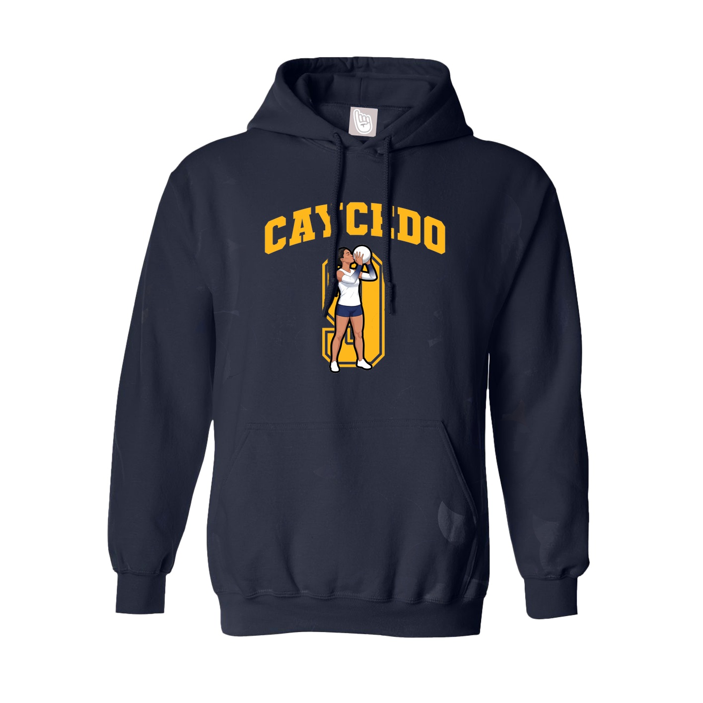 Youth Hoodie — Number in Navy