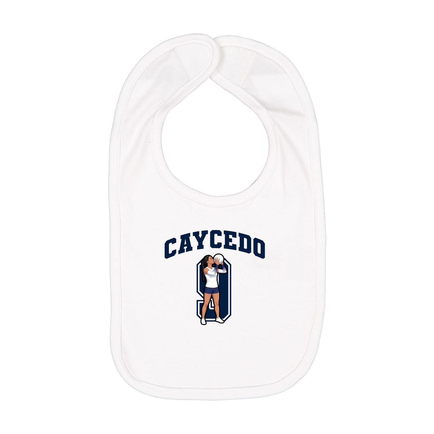 Infant Bib — Number in White