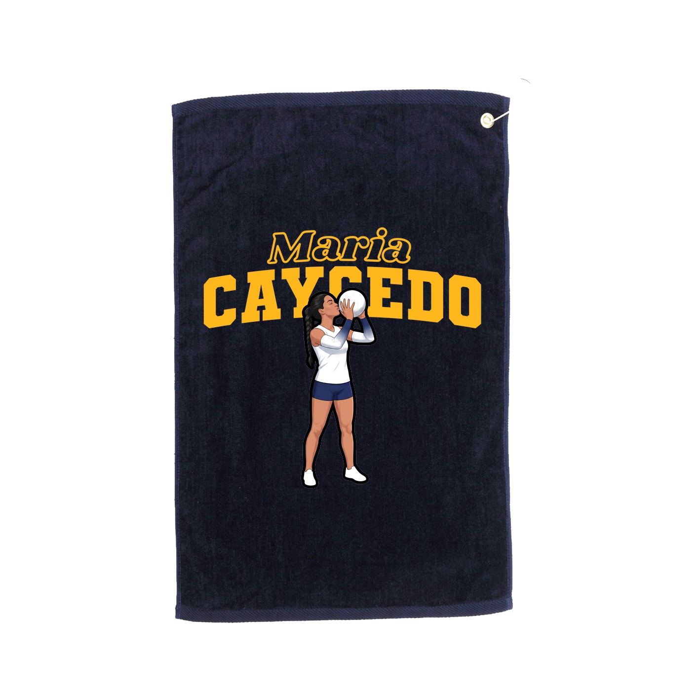 Golf Towel — Name Arch in Navy