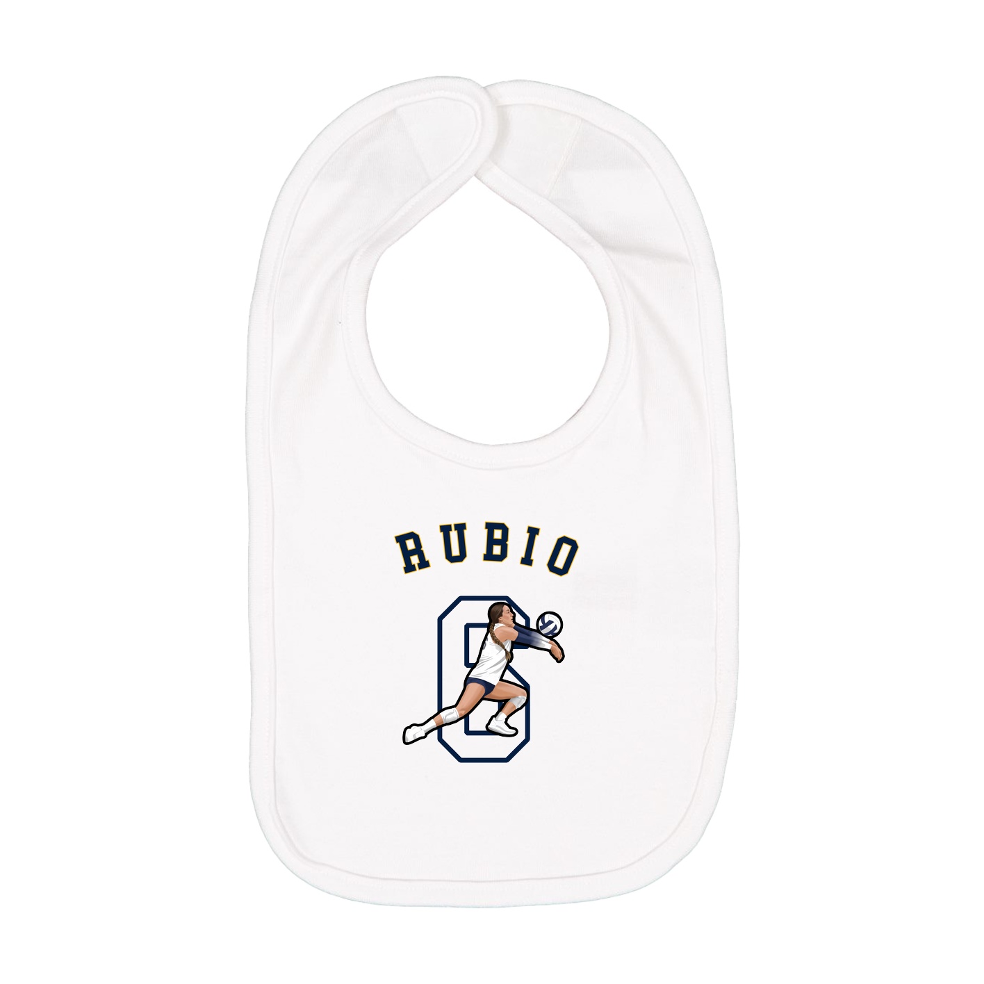 Infant Bib — Shirsey Arch in White