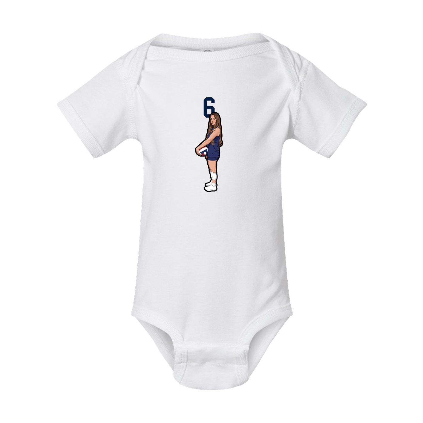 Baby Onesie — Number Top in White