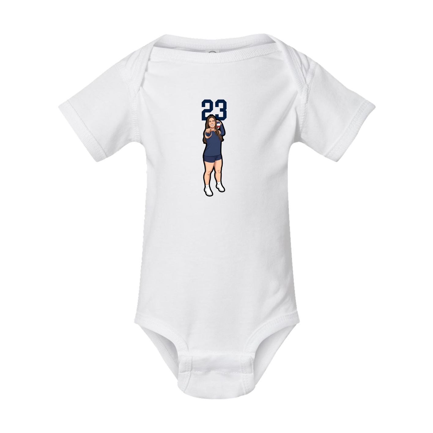 Baby Onesie — Number Top in White