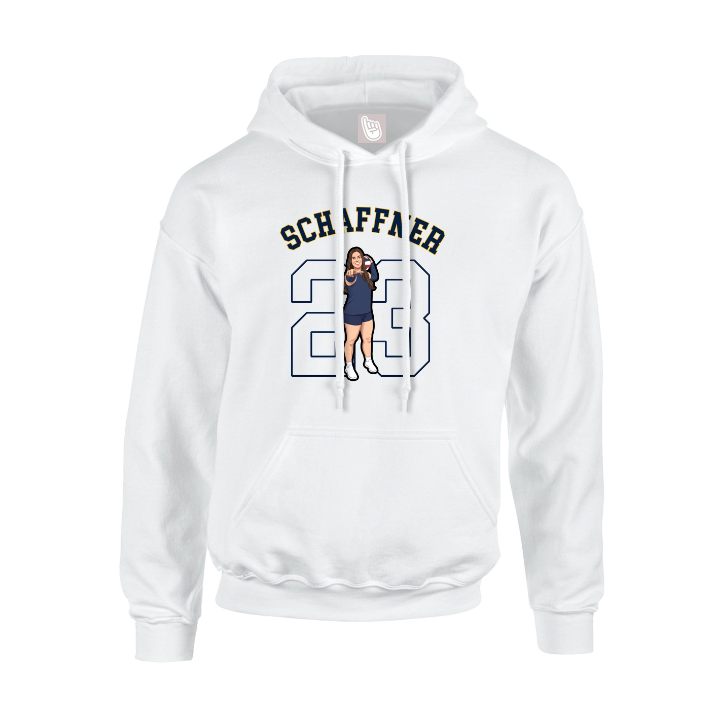 Youth Hoodie — Shirsey Arch in White