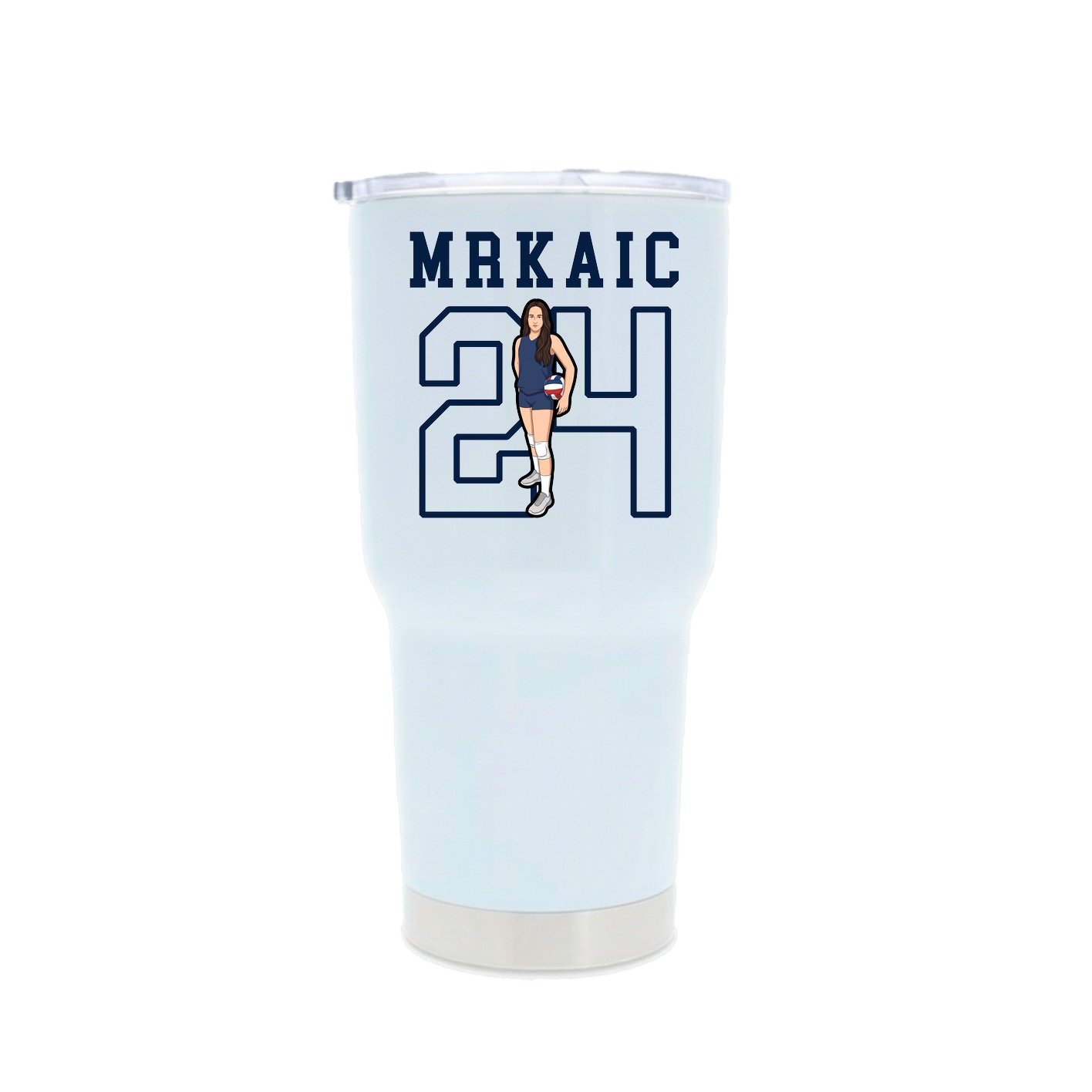 30oz Stainless Steel Tumbler — Shirsey in White