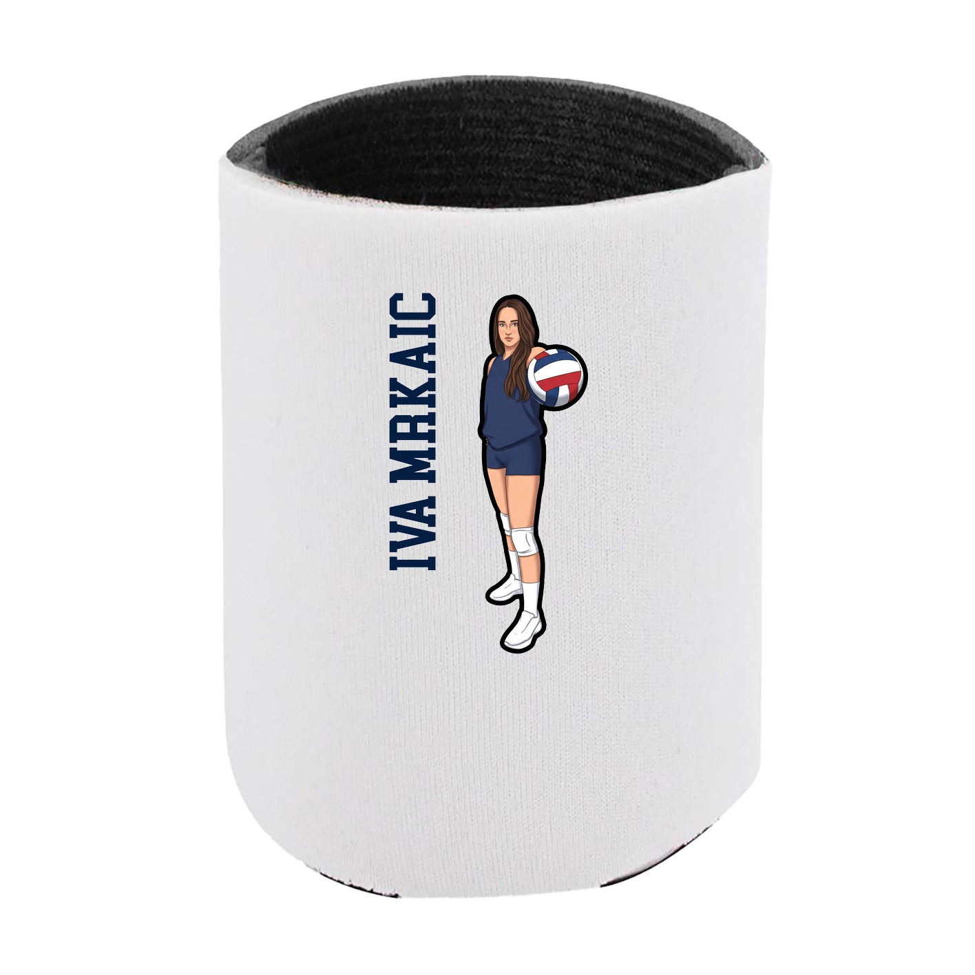 Can Holder — Name Vertical in White