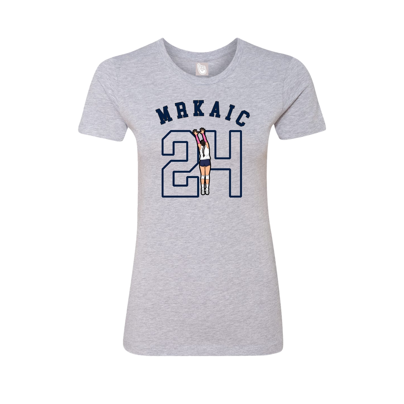 Fitted Women's Tee — Shirsey Arch in Grey