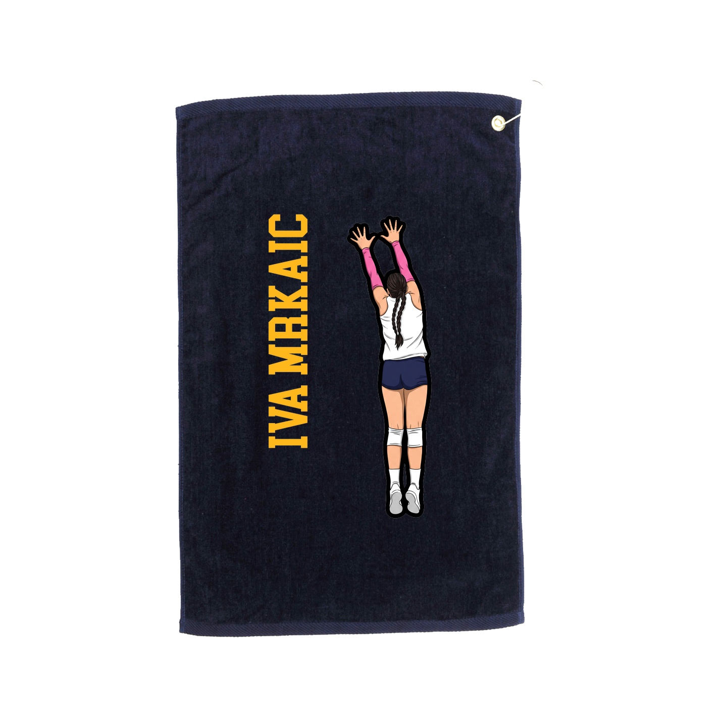 Golf Towel — Name Vertical in Navy
