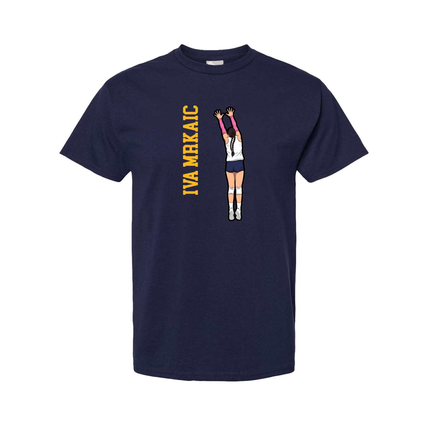 Youth Tee — Name Vertical in Navy