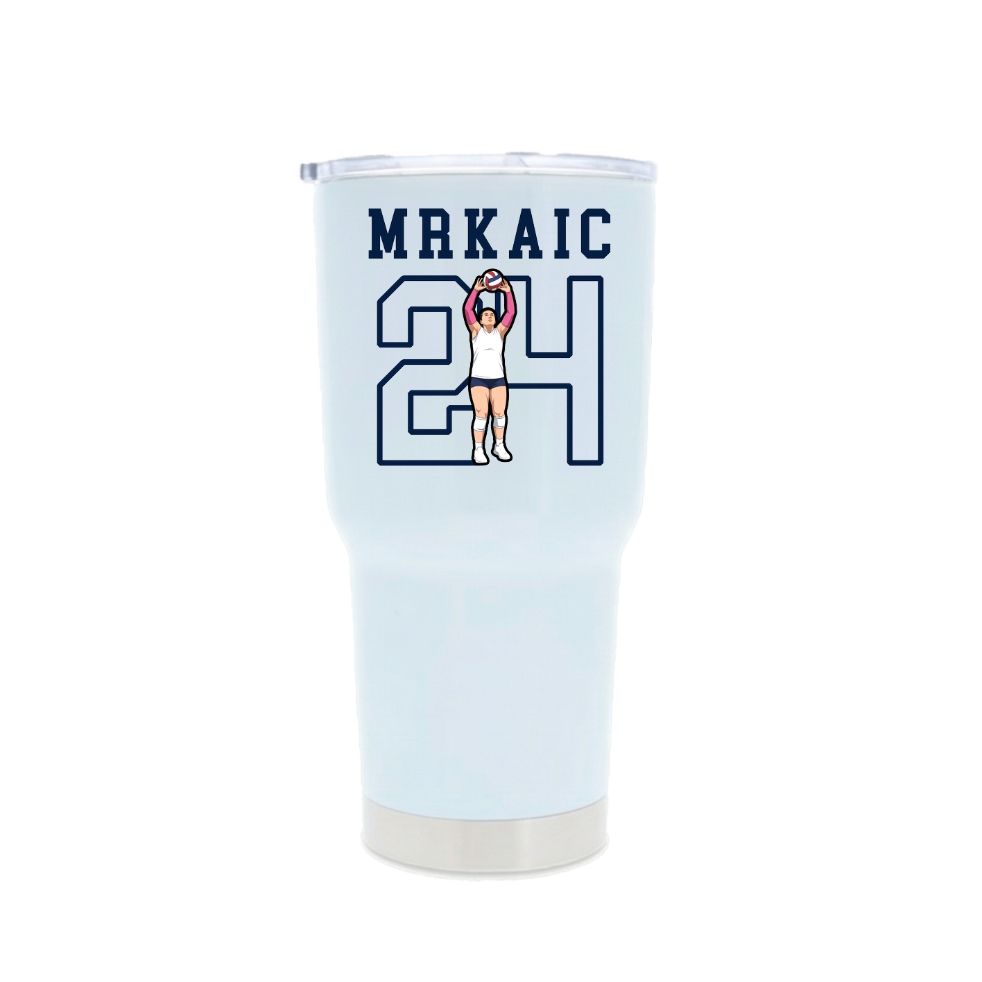 30oz Stainless Steel Tumbler — Shirsey in White