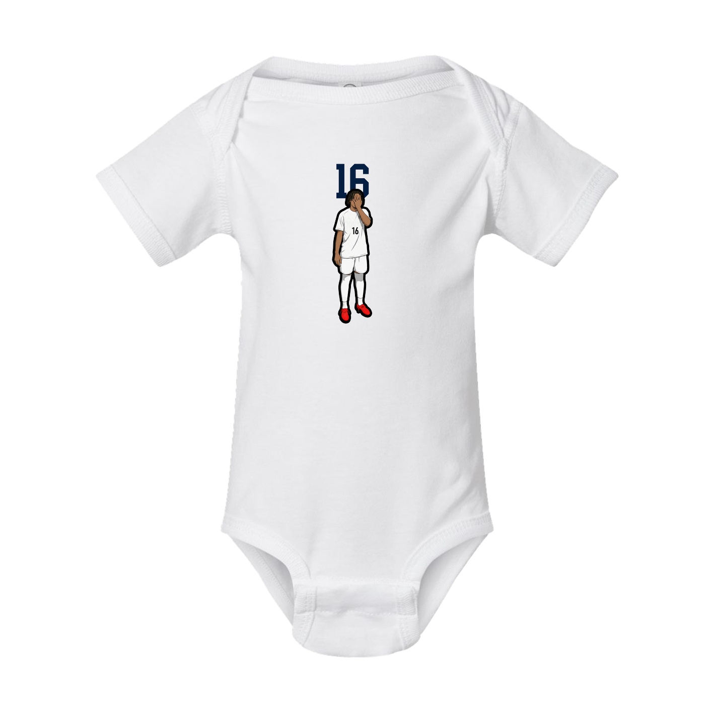 Baby Onesie — Number Top in White