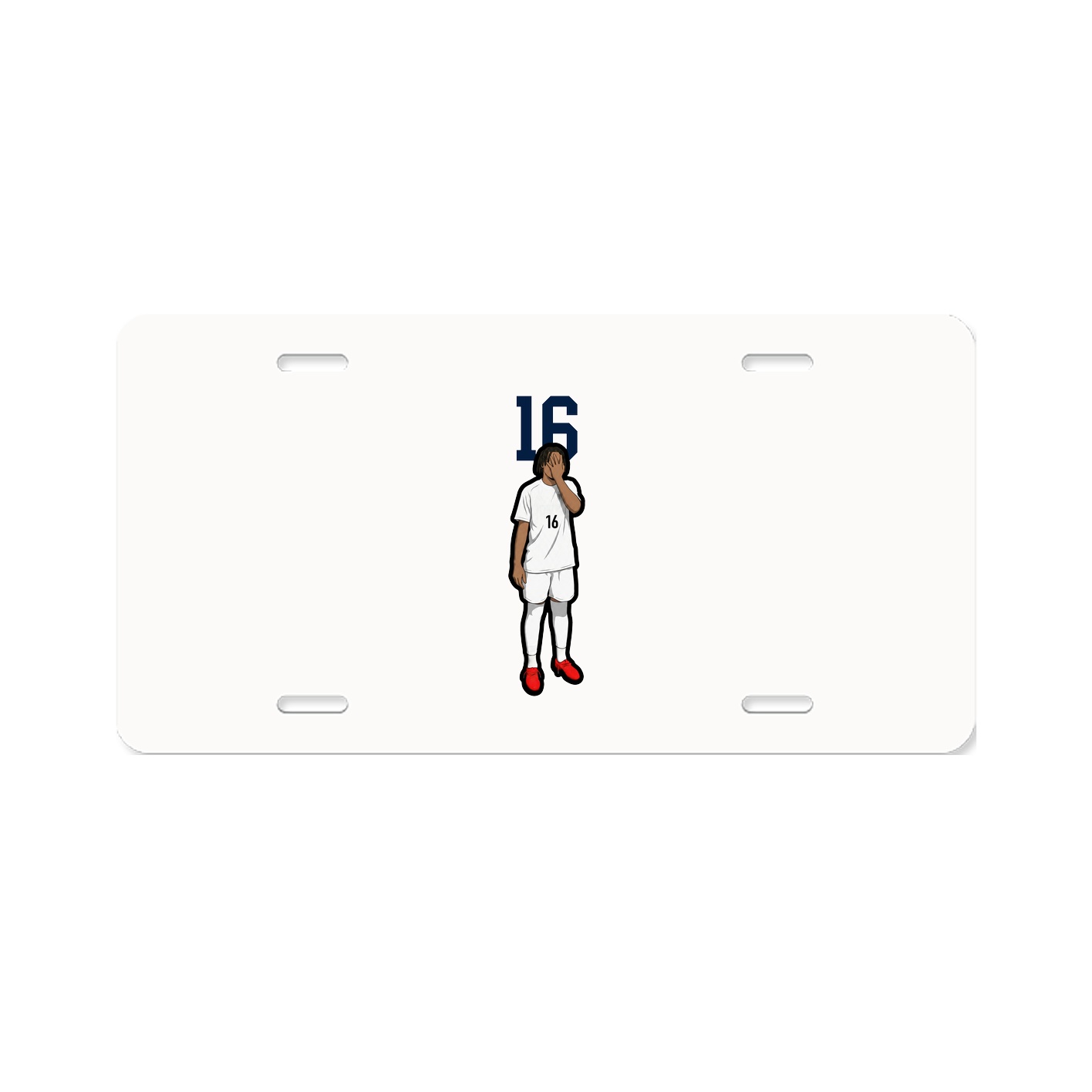 License Plate — Number Top in Classic