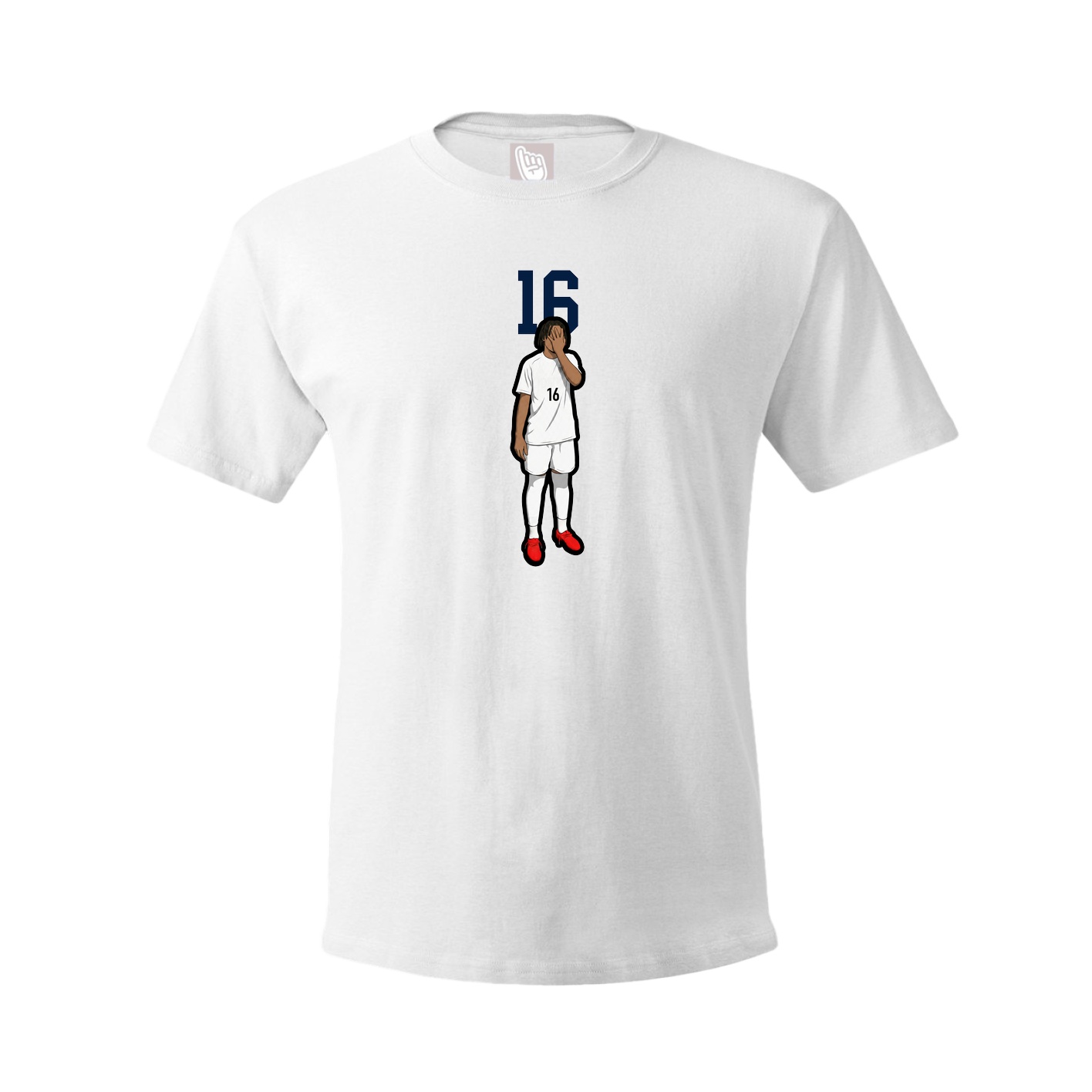 Youth Tee — Number Top in White