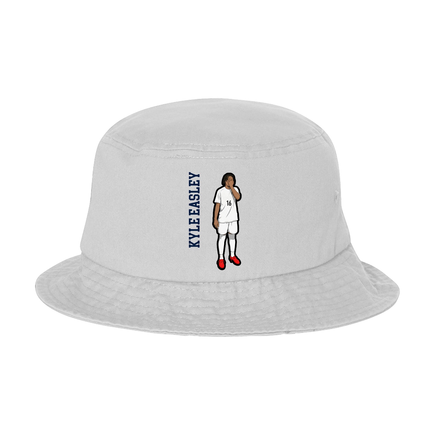 Bucket Cap — Name Vertical in White