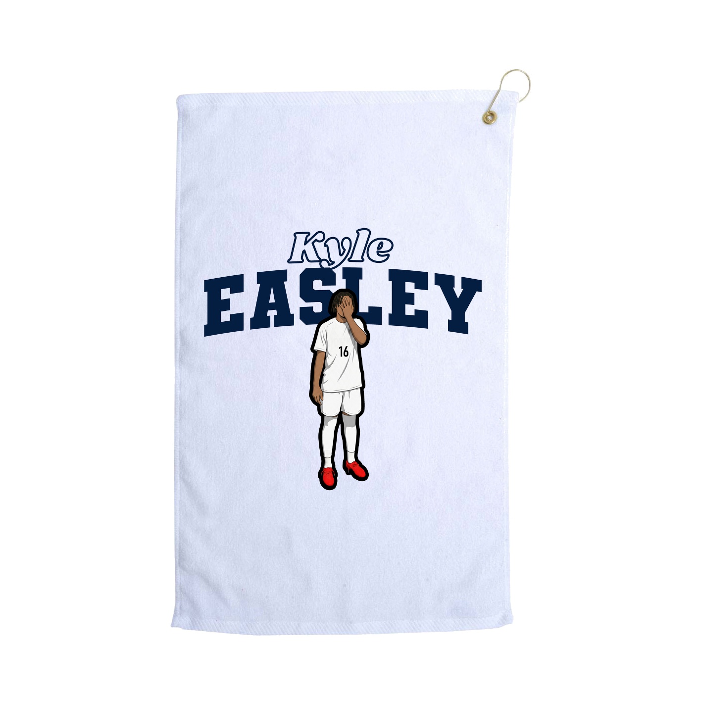 Golf Towel — Name Arch in White