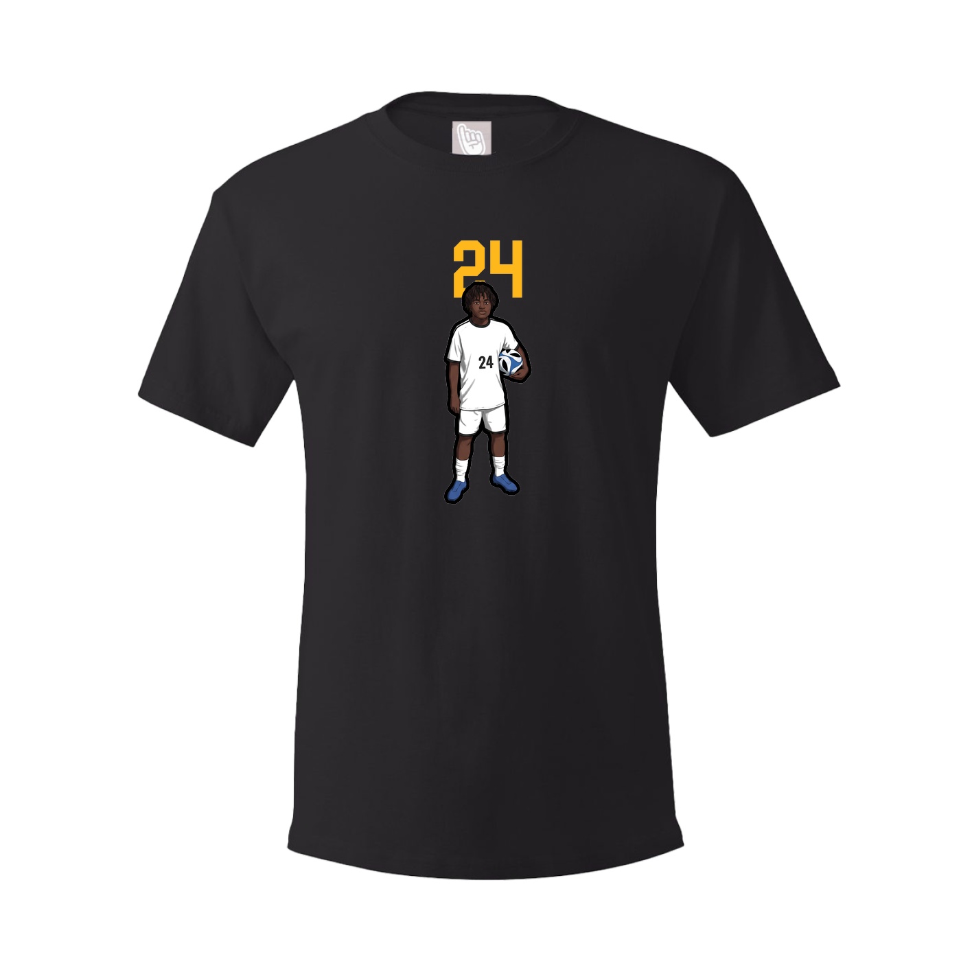 Youth Tee — Number Top in Black