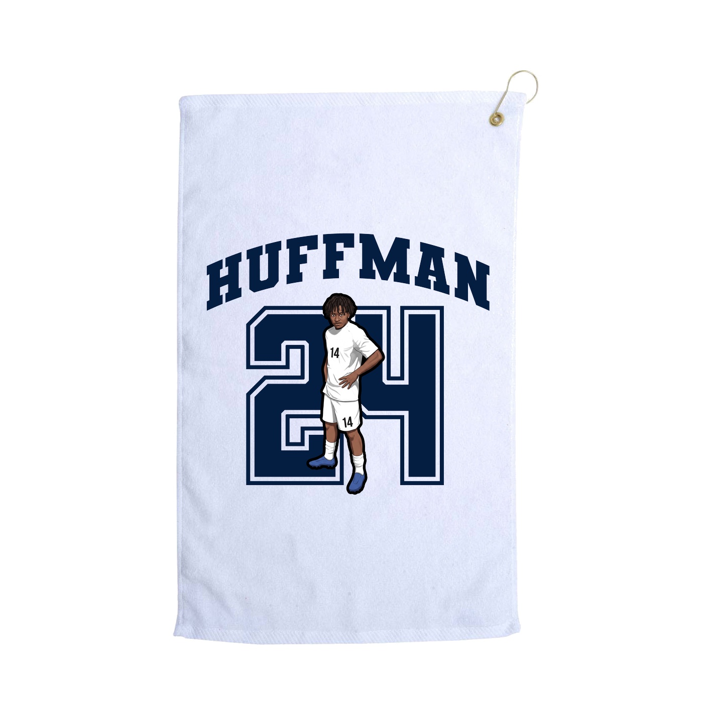 Golf Towel — Number in White