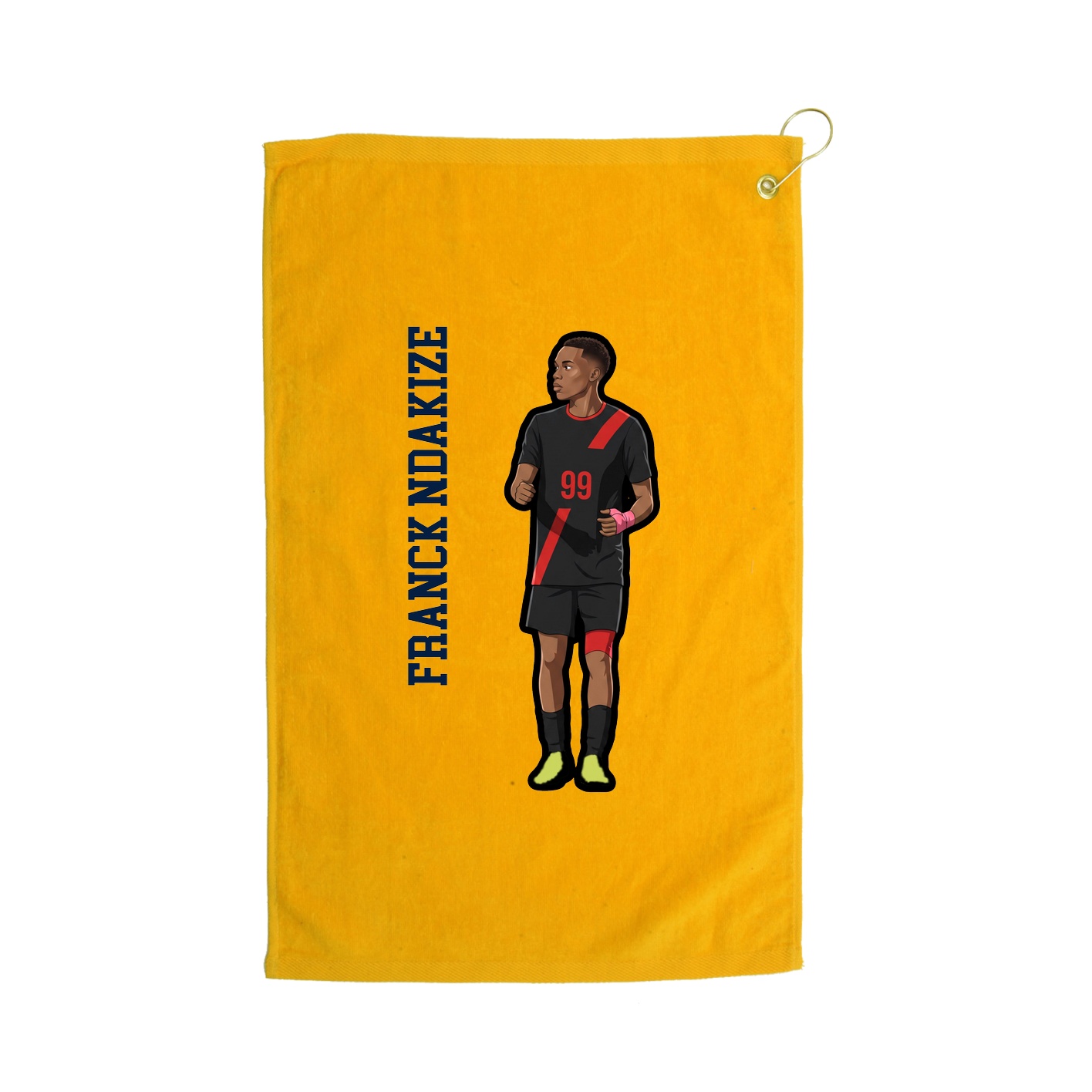 Golf Towel — Name Vertical in Gold