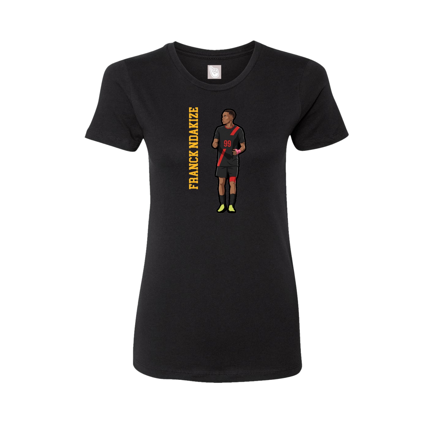 Womens Tee — Name Vertical in Black