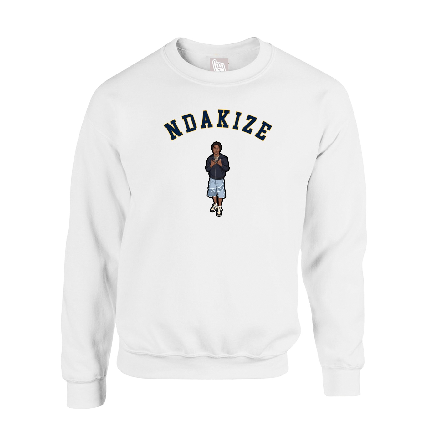 Fleece Crew — Shirsey Arch in White