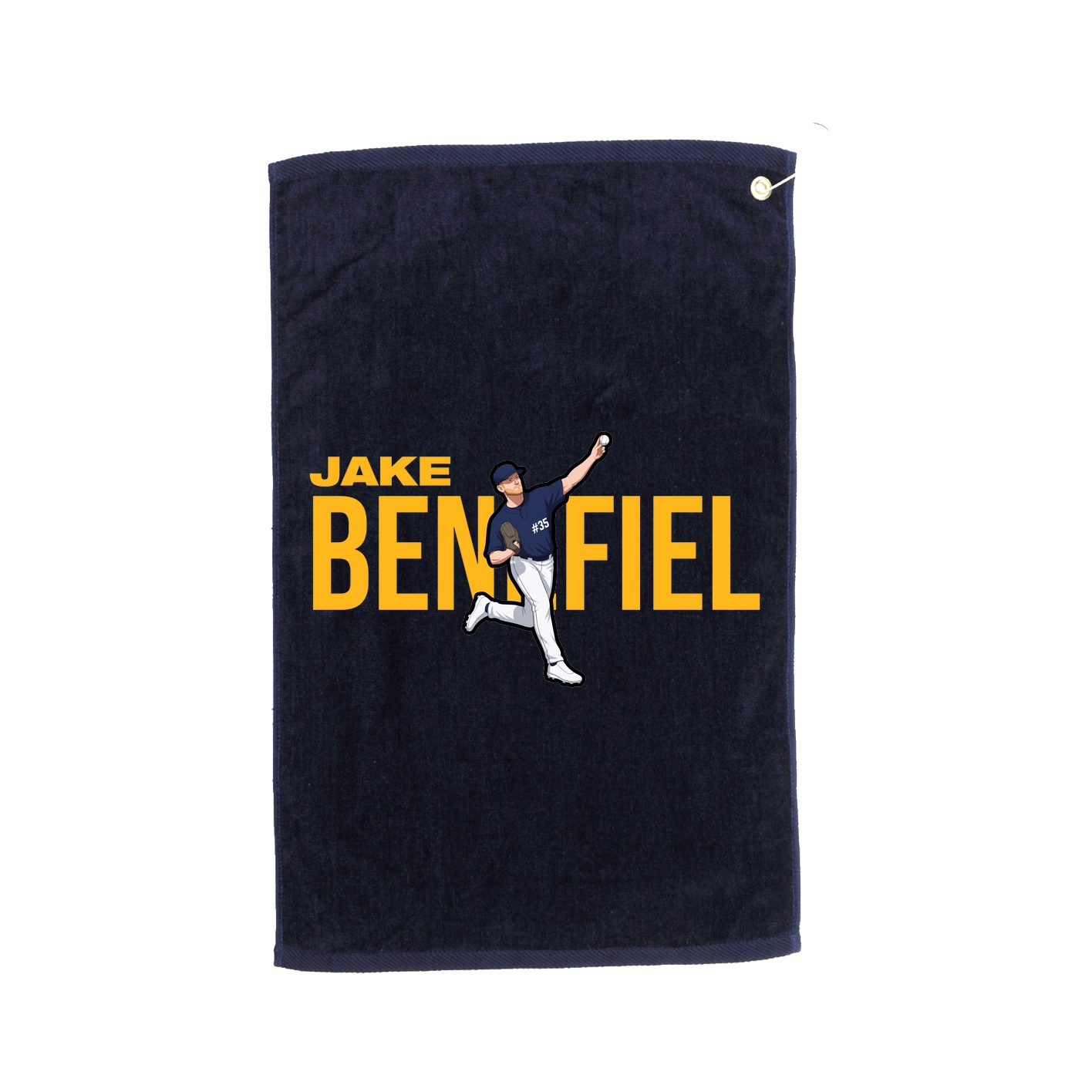 Golf Towel — Player Name in Navy