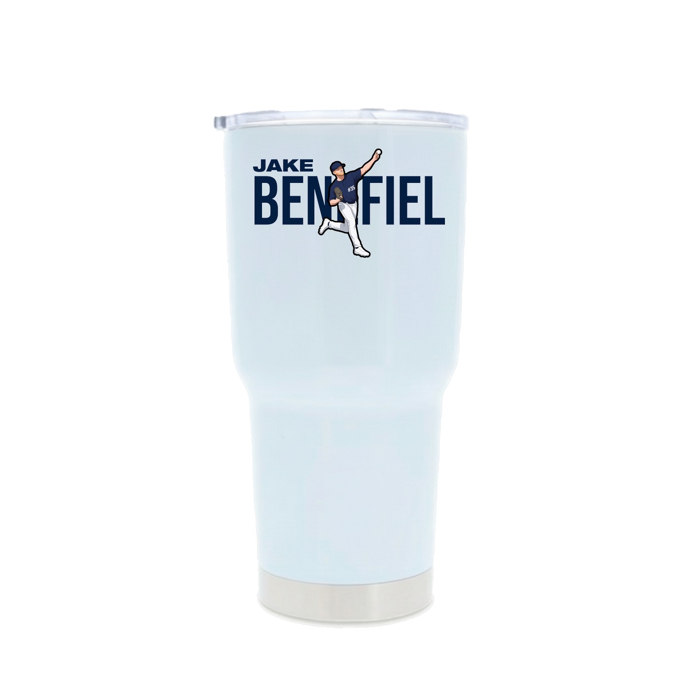 30oz Stainless Steel Tumbler — Player Name in White