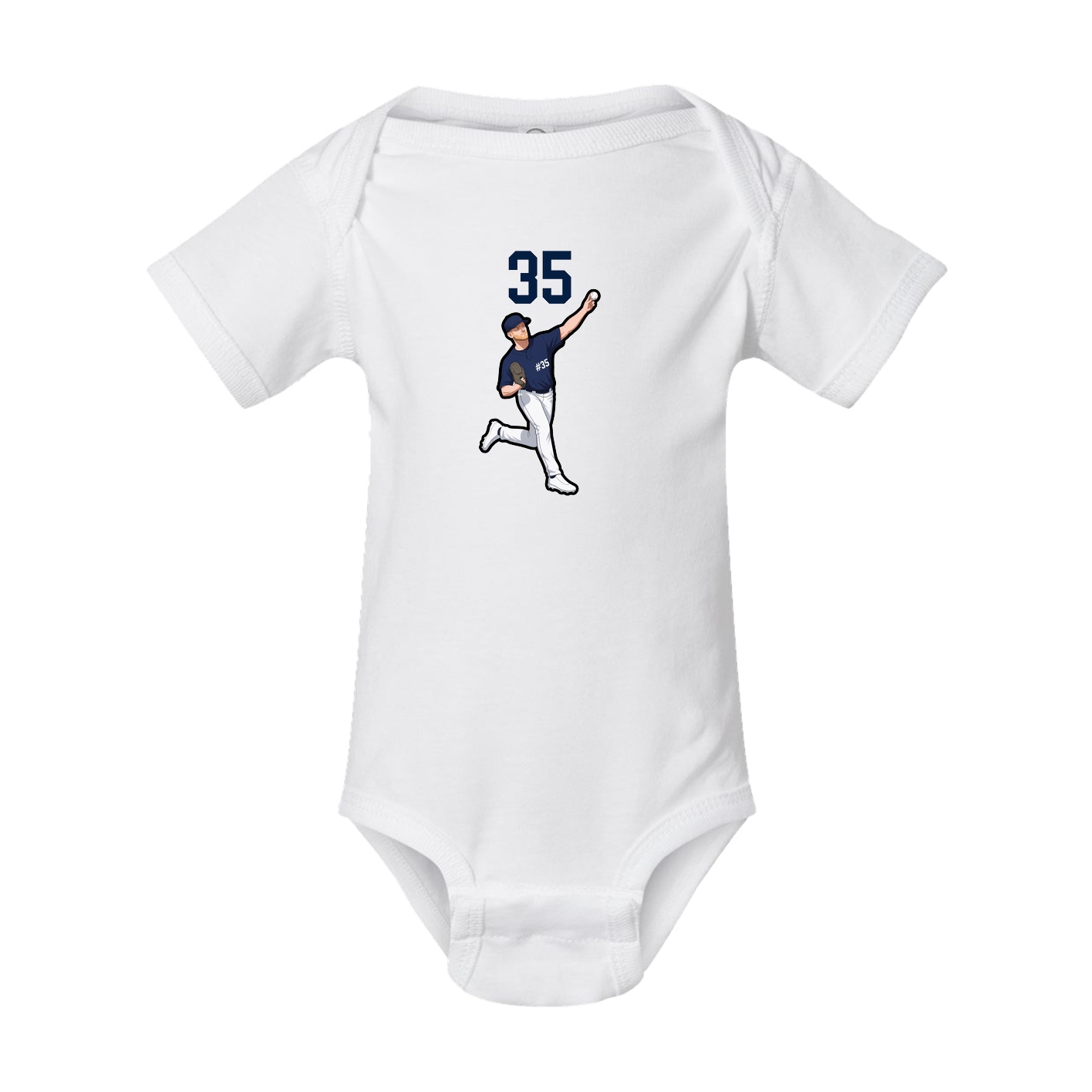 Baby Onesie — Number Top in White