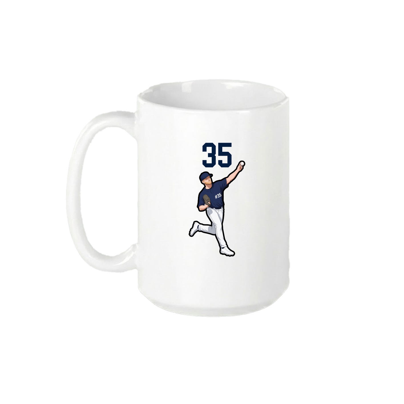 15oz Coffee Mug — Number Top in White