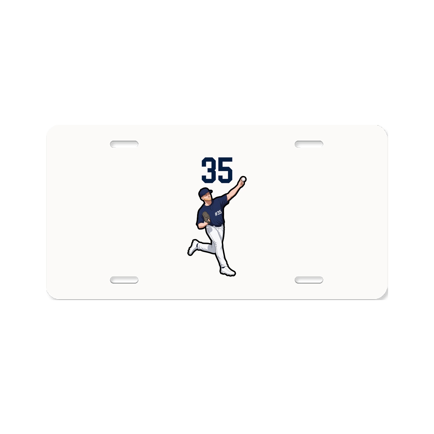 License Plate — Number Top in Classic