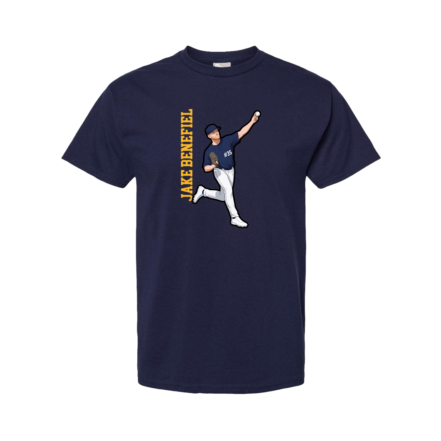 Tee — Name Vertical in Navy