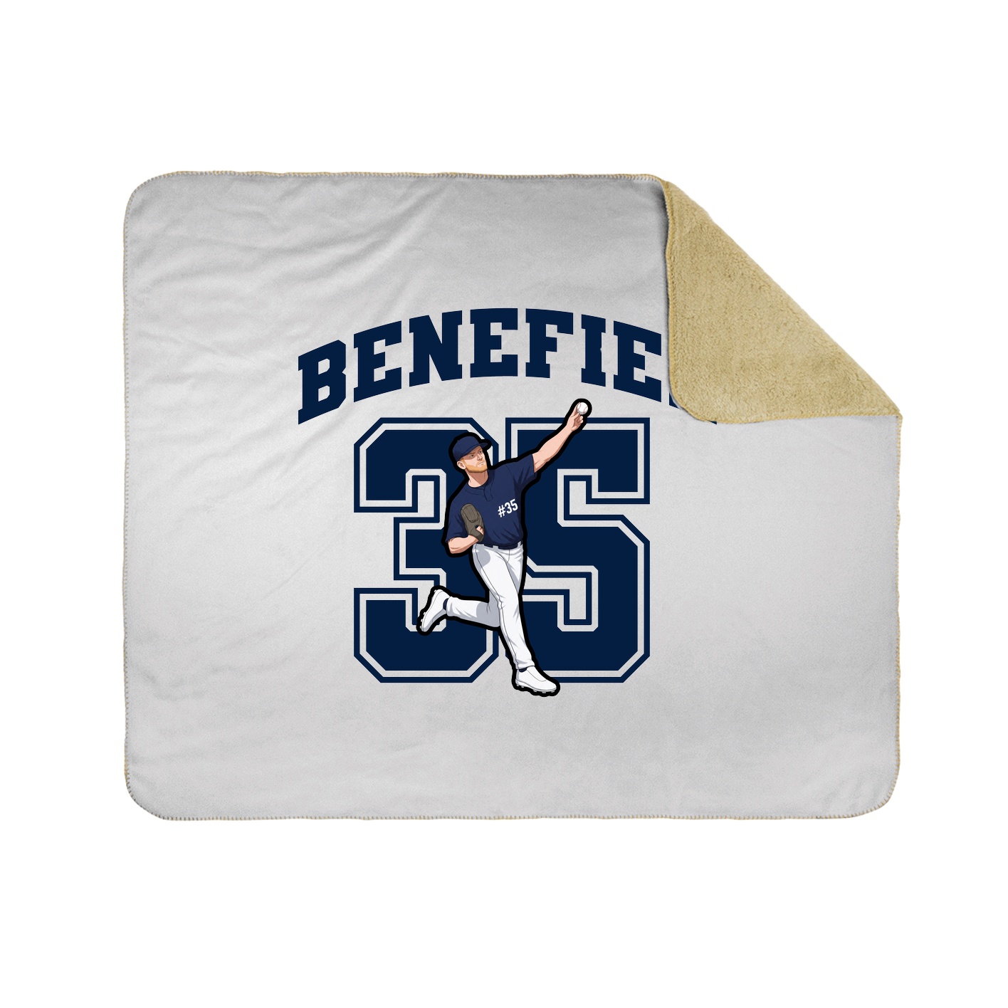 Throw Blanket — Number in White