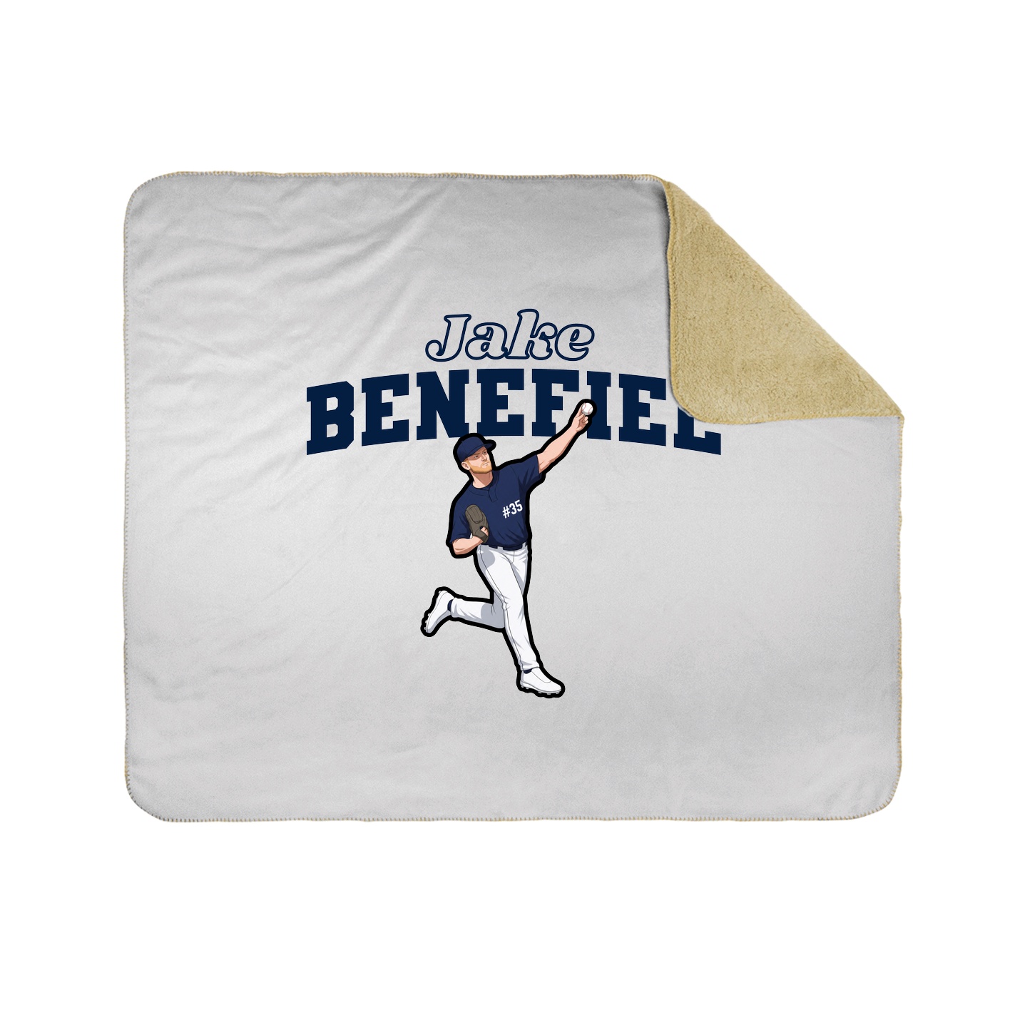 Throw Blanket — Name Arch in White