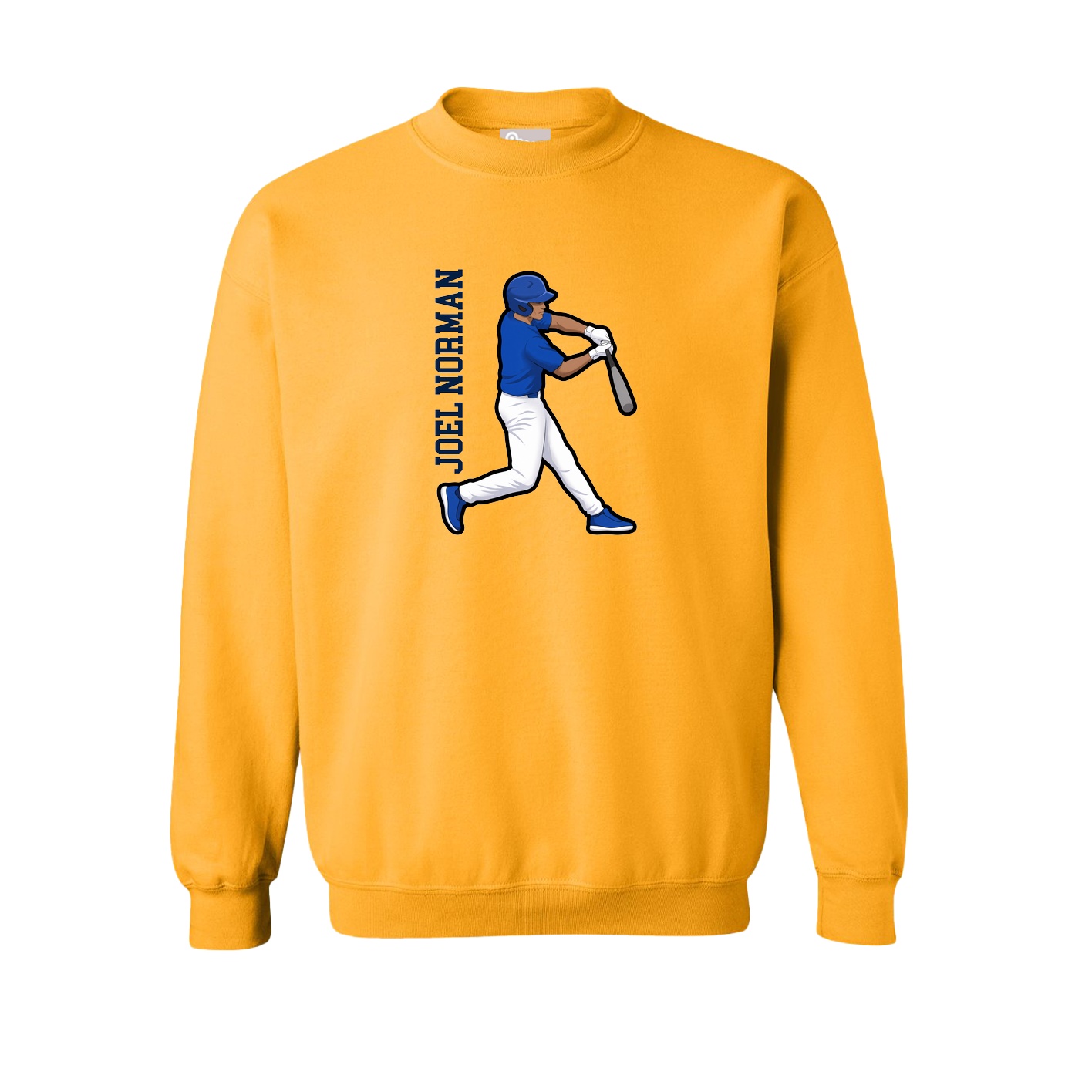 Fleece Crew — Name Vertical in Gold