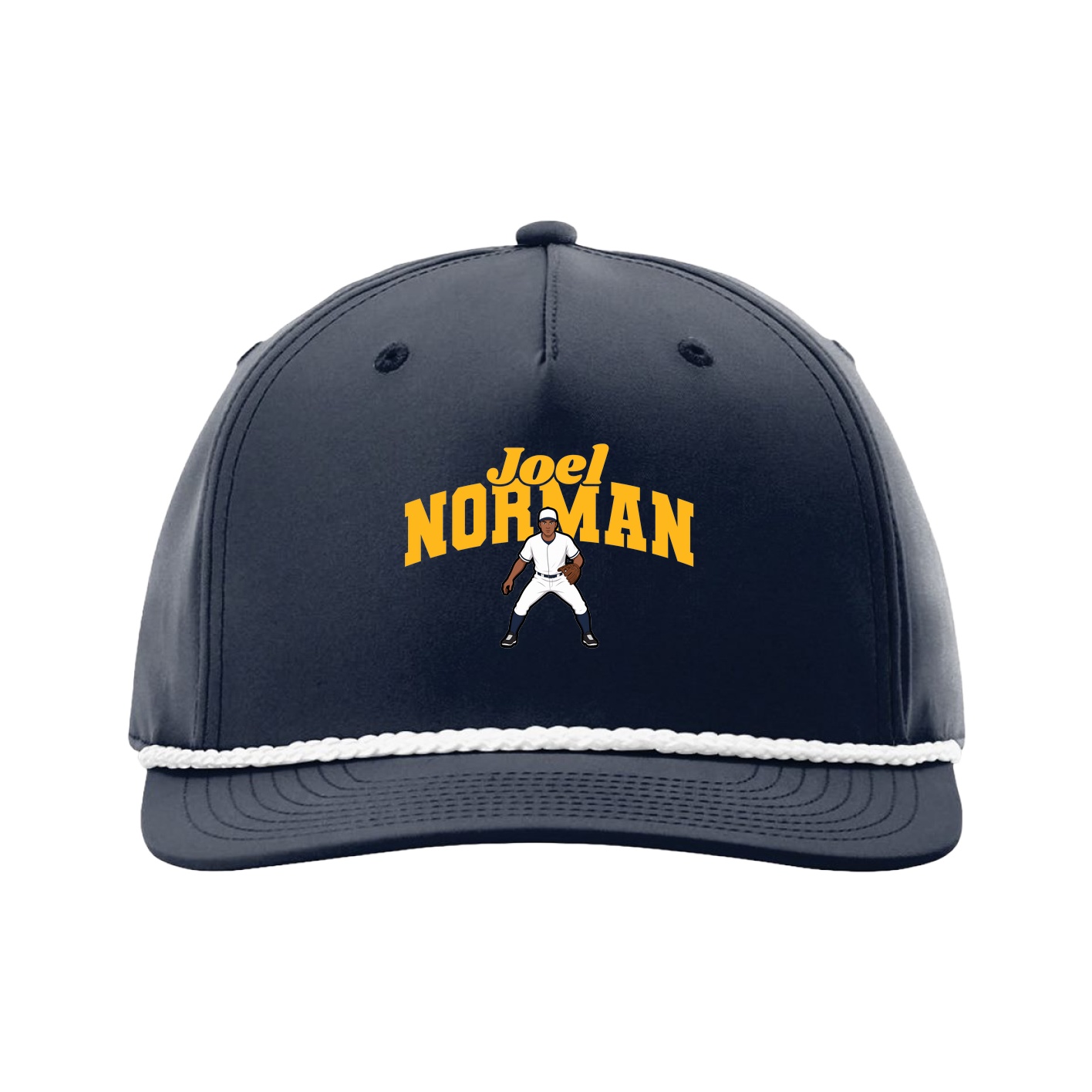 Five-Panel Classic Rope Cap — Signature Arch in Navy