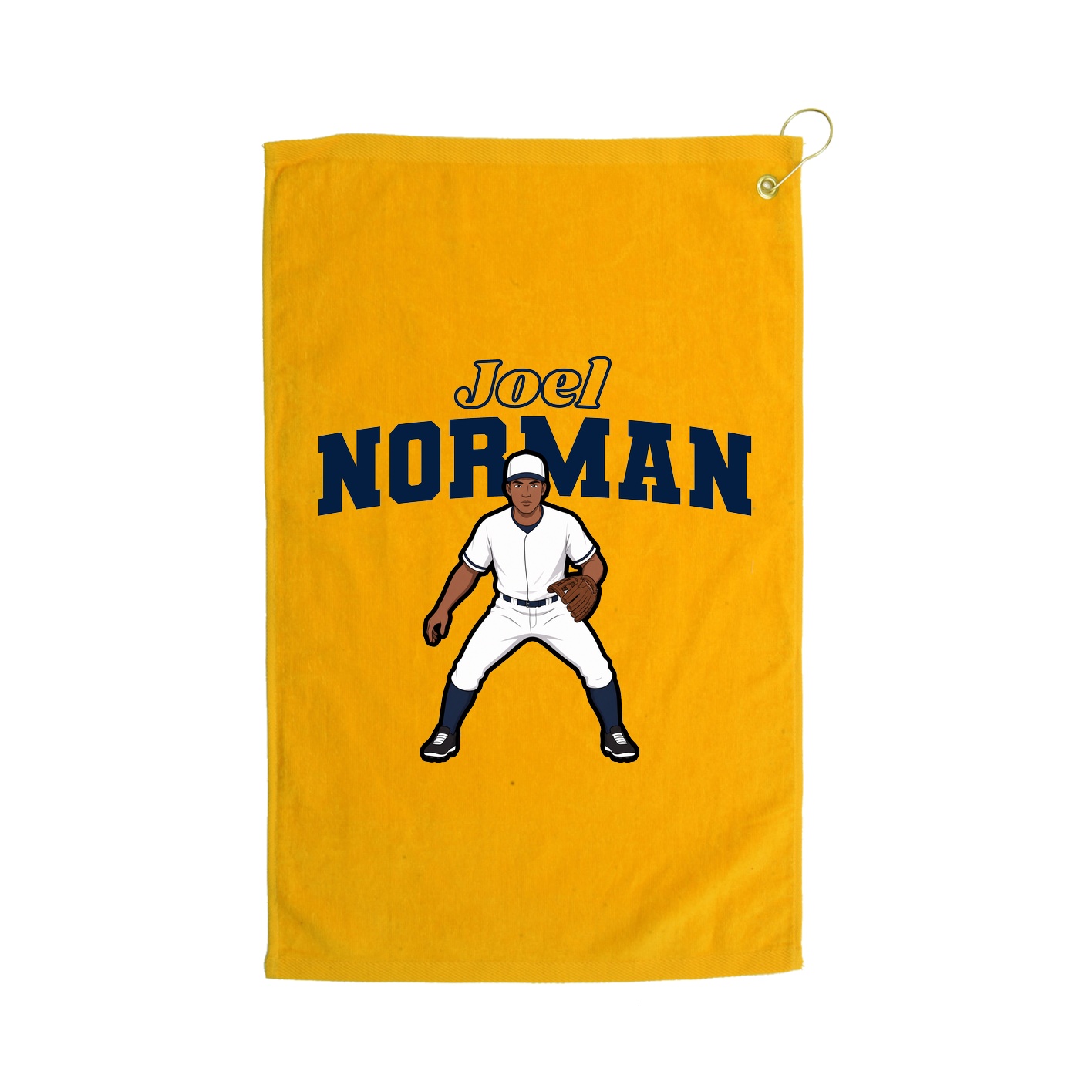 Golf Towel — Name Arch in Gold