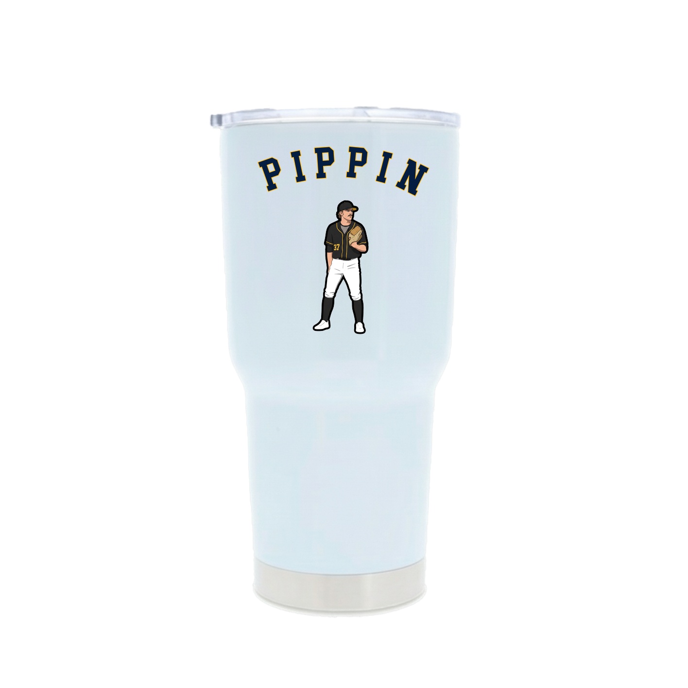 30oz Stainless Steel Tumbler — Shirsey Arch in White
