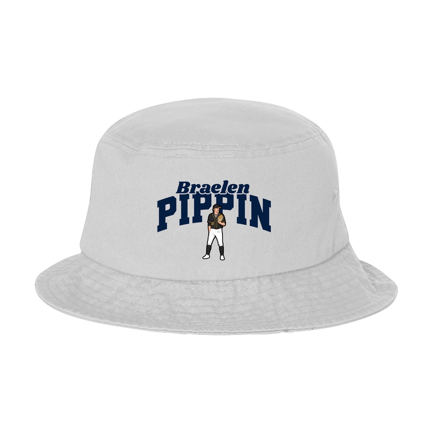 Bucket Cap — Signature Arch in White