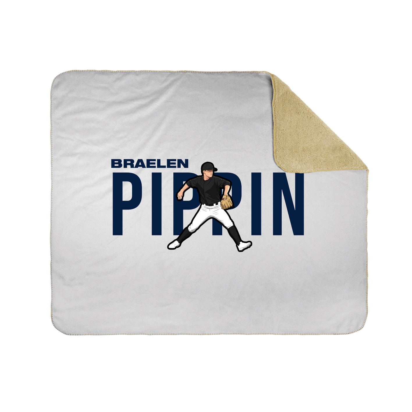 Throw Blanket — Player Name in White