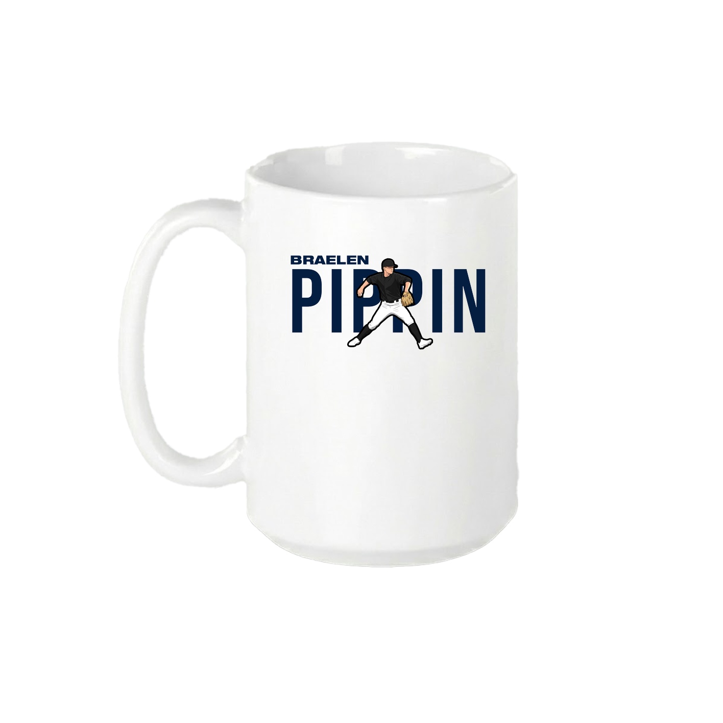 15oz Coffee Mug — Player Name in White