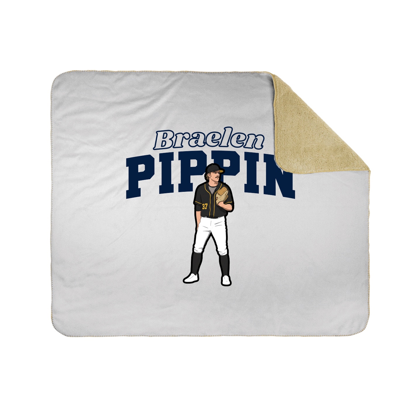 Throw Blanket — Name Arch in White